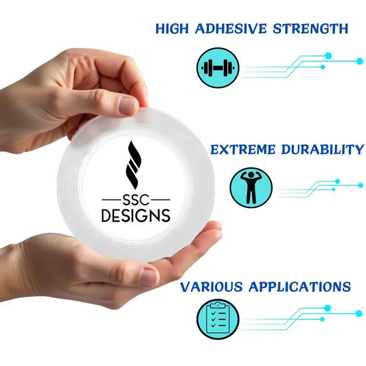 Tape - Multipurpose Double Sided Ivy Grip Tape (3 Meter, Pack of 2)